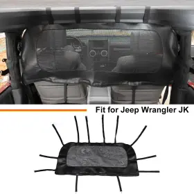Shineka20250417s11831 Shineka Black Seat Back Isolation Net Pet Barrier Accessories For Jeep Wrangler Jk 07-18