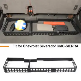 Shineka20250417s12046 Shineka Car Rear Under Seat Storage Rack Panel For 14-17 Chevy Silverado Gmc Sierra 1500