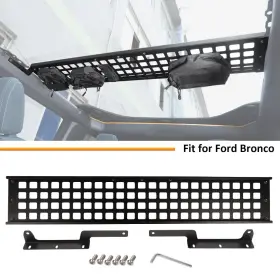 Shineka20251107l10191 Shineka Iron Molle Panel Top Roof Storage Organizer Hanging Carrier For Ford Bronco 21