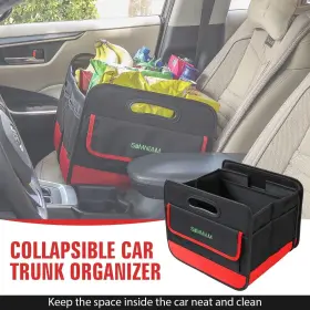 Simniam 618528150734 Collapsible Car Trunk Organizer With Dividers Pockets Heavy Duty #3