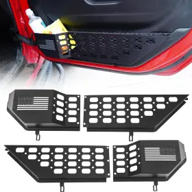 S-004jlf Sinliru Jl Metal Front Doors Storage Box Pockets Us Flag Side Insert Organizer For Wr