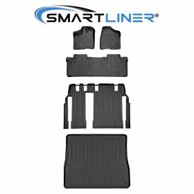 Sa0083 Smartliner Sa0083/b0083/c0229/d0083 Custom Fit Floor Mats 3 Rows And Cargo Liner 2011-12 Toyota Sienna
