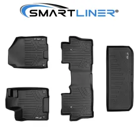 Sa0200 Smartliner Sa0200/b0200/e0219 Floor Mats 2 Rows And Cargo Liner Bundle For Pilot 2016-2021 Black