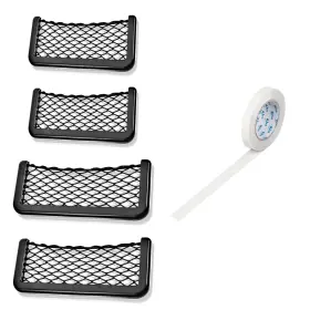 Us244-qichewangdou Snmzlc 4 Pcs Car Net Pocket Abs Plastic Frame Storage Bag Rv