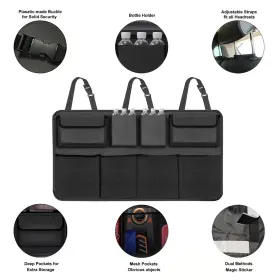 Wqscx-1 Snuopfy Car Trunk Organizer Backseat Hanging With 8 Large Storage Bag Supe #3