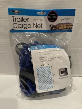 Ol422 Sterling Auto Accessories Trailer Cargo Net 59in X 78in 4.9ftx6.5ft Feet Approximate - Easy To Install