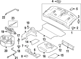 65510fl00bvh Subaru Oem New 2017-2019 Impreza Pkg Tray Trim