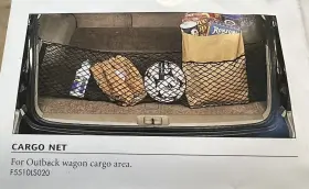 F5510ls020 Subaru 2000-2004 Oem Outback/legacy Wagon Stowaway Cargo Net Option