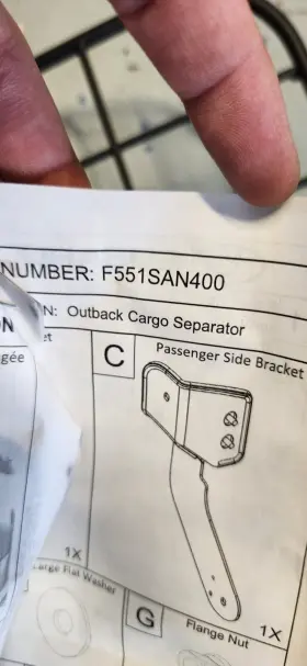 F551san400 Subaru Oem 2020-2024 Outback Rear Cargo Area Separator #2