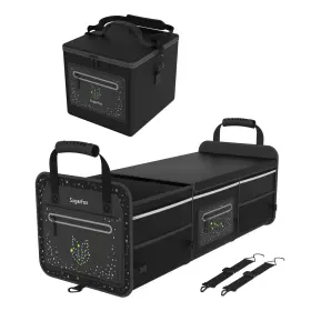 Mw-m004-st-trunk-black-05 Sugarfox Trunk Organizer Foldable 95l Black Includes 26l Ice Pack Waterproof Car