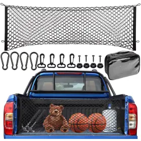 Xlw006 Supuse Truck Cargo Net For Pickup Bed High Elastic Tailgate With More Accesso