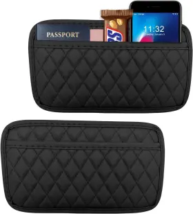 Sylvil-1405cs Sylvil 2pcs Car Side Pocket Organizer Leather Auto Seat Storage Bag For Cell Large
