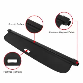 178850-szt Sztautopartstore Rear Cargo Cover Trunk Retractable Security For Cadillac Lyriq 2023-2024 Black #2