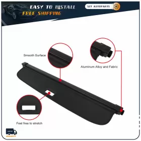 178850-szt Sztautopartstore Rear Cargo Cover Trunk Retractable Security For Cadillac Lyriq 2023-2024 Black