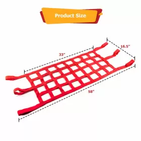 80302006 Ta 70702007 2#test Red Roof Hammock Cargo Net 4 Roll Bar Grab Handle For Jeep Gladiator 2020-2024 #3