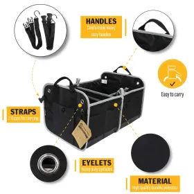 88-450 Tahoe Trails 23 Inch Foldable Trunk Organizer For Car Storage Reinfored Base Pla #2