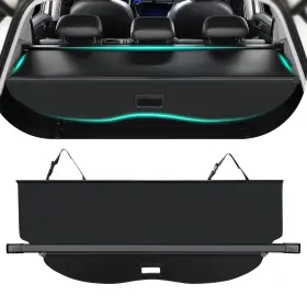 Tccg016 Tecoom Retractable Cargo Cover Fit For Highlander 2014-2019 Rear Black Trunk