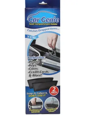 Tek689 Tekno 2 Pack Car Genie Deluxe Seat Compartment Organizer Catch All Phones Keys Coins