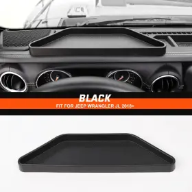 2025wu4185at01wq12 Tesin Black Dashboard Storage Box Tray Holder Organizer For Jeep Wrangler Jl 2018-2023