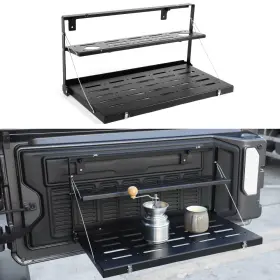 426254fqw12521fwq15fqw15 Tesin 2 Layers Tailgate Table Camping Shelf Tray Trim For Jeep Wrangler Jl 2018-2023