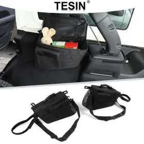 Tesin221108z00099 Tesin 2x Black Side Storage Bag Rear Trunk Organizer For 2018 Jeep Wrangler Jl 4-door