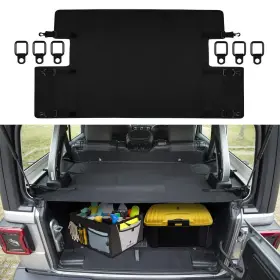 Tgqp209 Tg-auto Cargo Cover Rear Trunk Protector Shade For Jeep Wrangler Jl Jlu 2018-2020 Black