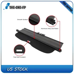 The170661one The-one-fp Fits Ford Edge 2015-2024 Black Retractable Cargo Cover Rear Trunk Security Shade