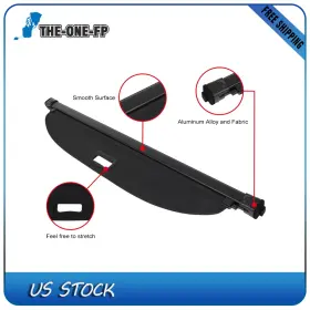The177351one The-one-fp Fits Ford Escape 2008-12 Black Retractable Cargo Cover Rear Trunk Security Shade