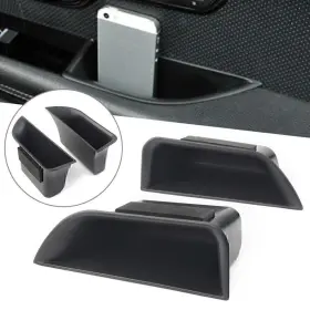Tktkparts 612345242009 2pcs Car Front Door Handle Armrest Storage Box Tray Bin For Jaguar Xf 2009-2014