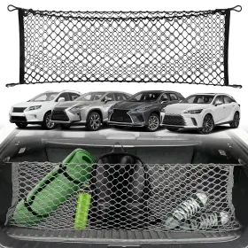 Tn Trunknets Inc 721767900593 Envelope Style Trunk Mesh Cargo Net For Lexus 60 Inches X 4 Black