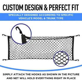 Sic17 Tn Trunknets Inc Estcnr 19 Envelope Style Automotive Elastic Trunk Mesh Cargo Net Accessories For Subaru #3