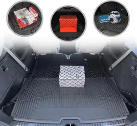 Tn Trunknets Inc Flonet Xc90 15-21 Floor Style Trunk Mesh Cargo Net For Volvo 2015-2025 - Car Black