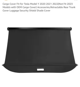 Rccts2022 Tomtop-auto For 2020-2022 Tesla Model Y Retractable Trunk Cargo Cover Luggage Shade Shield