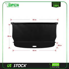 Top1771140001 Topcn Retractable Rear Cargo Security Trunk Cover For 22-24 Jeep Grand Cherokee 3 Row