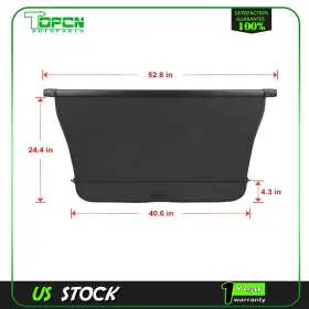 Top178853001 Topcn Retractable Rear Trunk Cargo Cover Security For 2021-2023 Cadillac Chevrolet Gmc