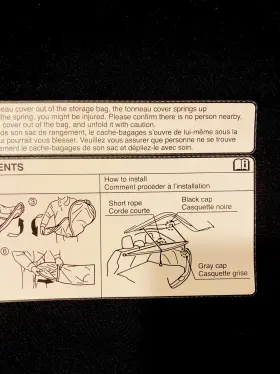 64910-47070 Toyota 2016-2018 Prius Tonneau Cover Lightweight Folding Genuine #3
