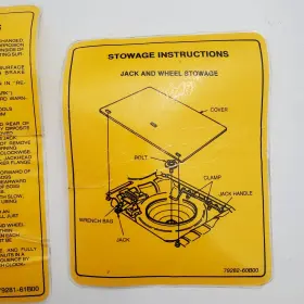 Civ92953 Trunkboarddotcom Used Stickers Oem 1992-1995 Honda Civic Coupe Spare Tire Cover Trunk Board 92-95 #2