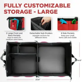 Trunkcratepro 645124998545 Red Car Accessories Trunk Organizer For Suv Premium Multi Compartments Co Trunkcratepro 645124998545 Red Car Accessories Trunk Organizer For Suv Premium Multi Compartments Co