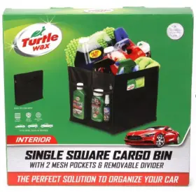 Turtle Wax 812350163089 New -turtle Single Square Cargo Bin With Built In Tissue Holder And Pockets