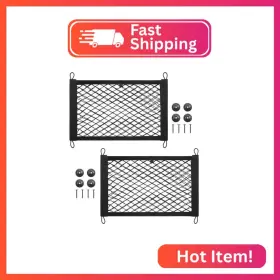 1006-wd45 Ulifebetter 2 Pcs Small Cargo Net Mesh Pocket Elastic Stretchable Car
