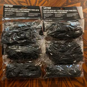 Vector 773544010032 6 Lot Auto Nets 16 Inch X16 Vehicle Storage Elastic Space Makers Hook Mount