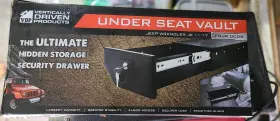 Vertically Driven Products 782950225510 Under Seat Lock Box Security Storage Jeep Wrangler Jk 2011-2017