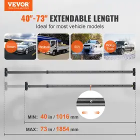 Cb2001s Vevor Adjustable Cargo Bar Pickup Truck Bed Holder Stabilizer 40 Inch -73 #3