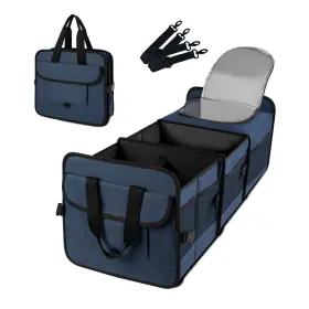 Twtb-81013c Vogano Trunk Organizer For Suv With Cooler Bag Collapsible Multi-compartment Car Or