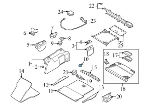 1j0864203b Volkswagen 2002-2003 Audi S6 - Cargo Tie Down Hook #3