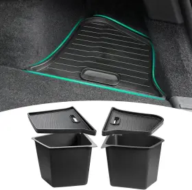 Tsl0180-8 Votohrt Rear Trunk Organizer Storage Boxes With Lids For 2022-24 Tesla Model Y 5seat