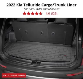 401270 Weathertech Cargo Trunk Liner For Kia Telluride 2020-2023 Behind 3rd Row Black