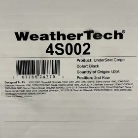 4s002 Weathertech Under Seat Storage System - Black #3