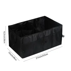 Werkasi 659252934122 Car Trunk Organizer Black Collapsible Storage For Suv Bl #2
