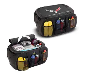 West Coast Corvette 099854121597 C7 Pop Up Trunk Organizer - Black Organization Caddy With Em
